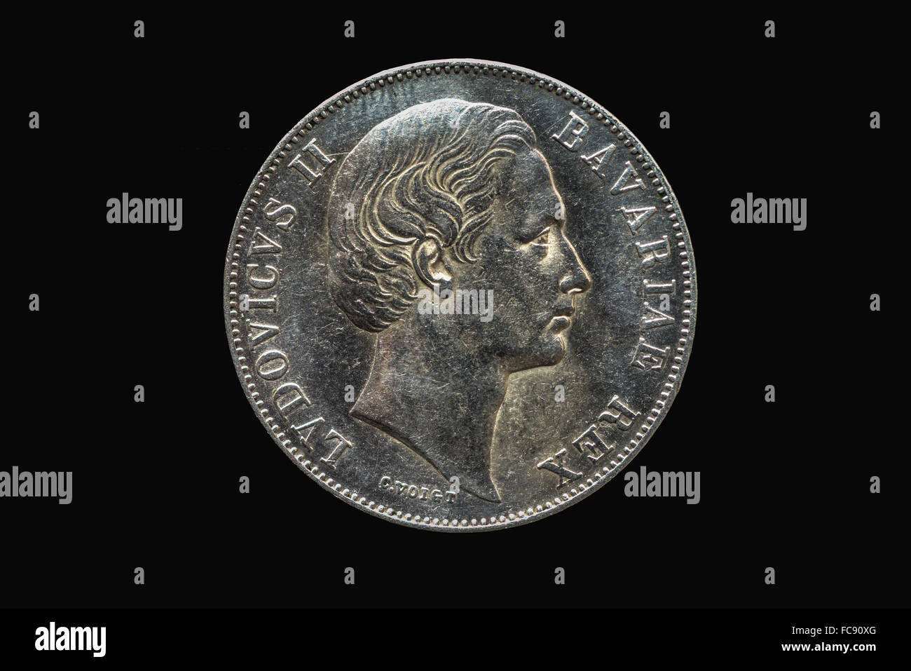 La Baviera, Silvercoin Marientaler, Re Luigi Foto Stock