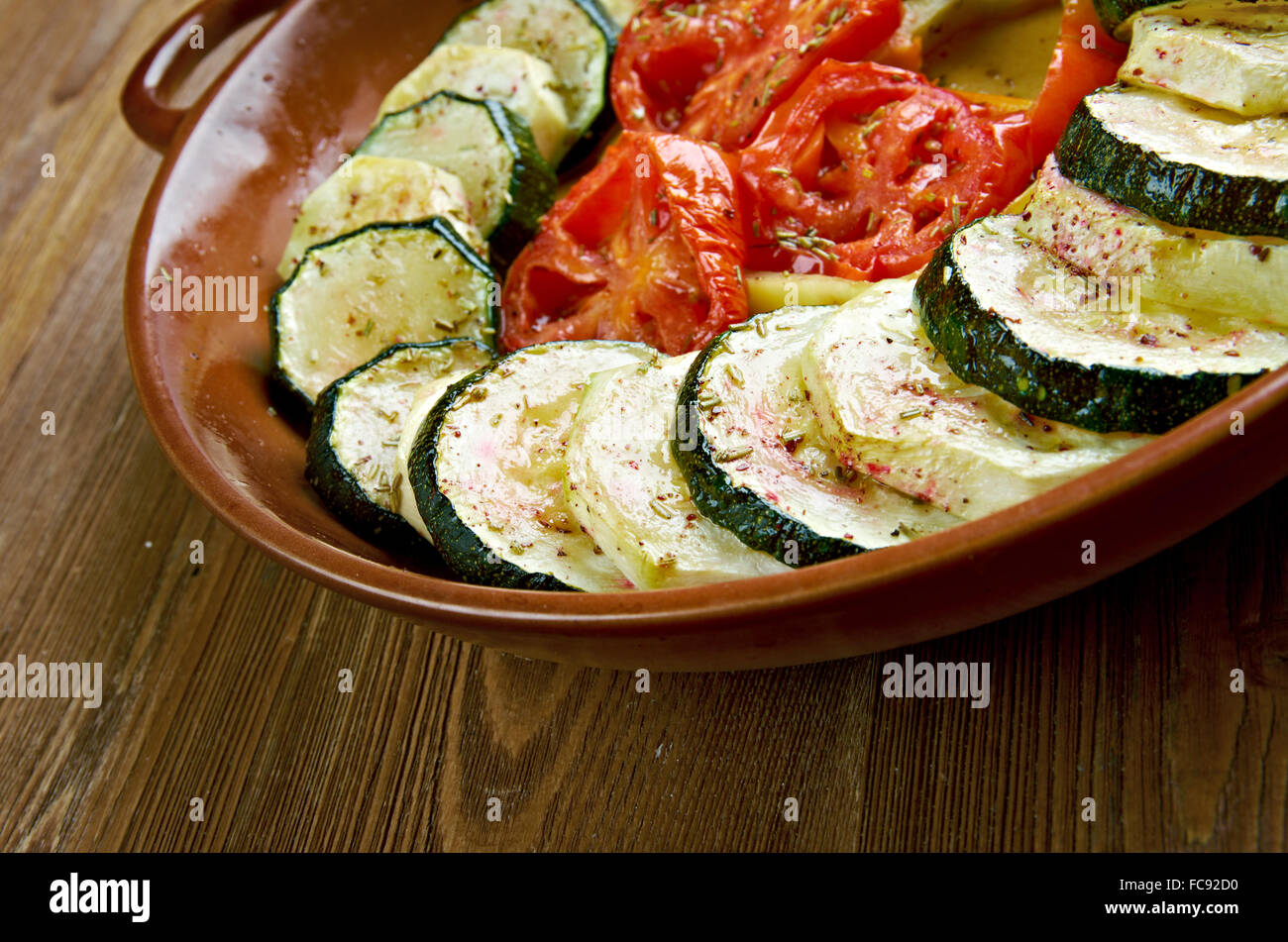 Fırında Kabak Dizme.cucina turca Foto Stock