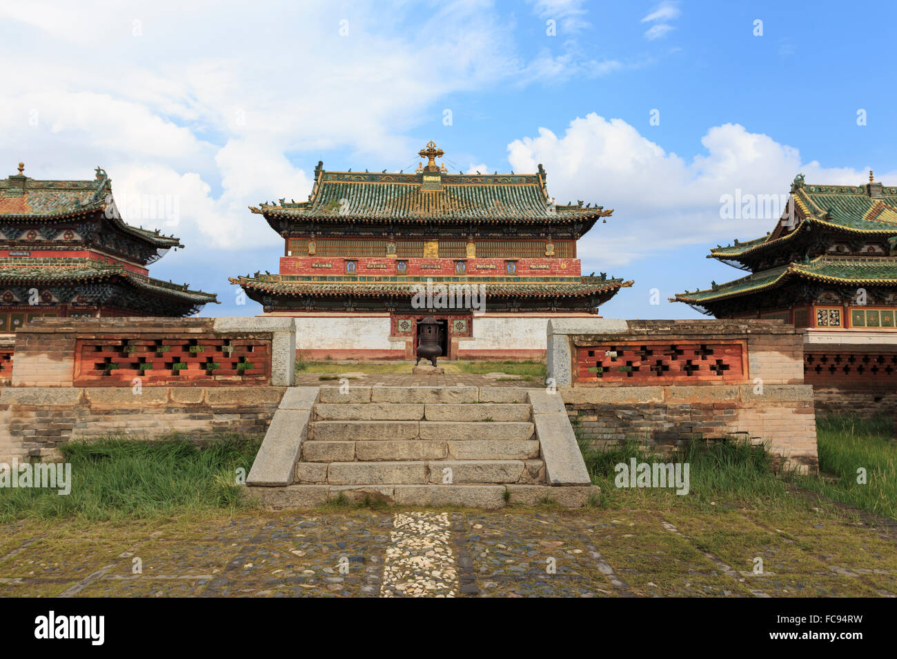 Zuu del Tempio del Buddha, Erdene Zuu Khiid, monastero Buddista, Kharkhorin (Karakorum), Mongolia centrale, Asia Centrale, Asia Foto Stock