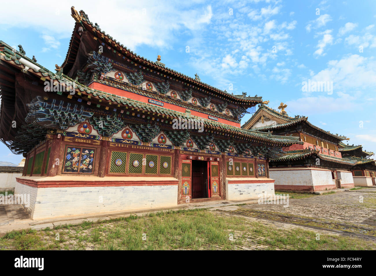 Baruun Zuu tempio, Erdene Zuu Khiid, monastero Buddista, Kharkhorin (Karakorum), Mongolia centrale, Asia Centrale, Asia Foto Stock