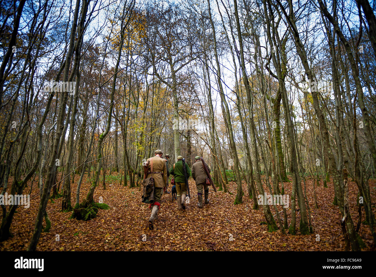 Pistole per raggiungere a piedi la prossima unità, Somerset, Inghilterra, Regno Unito, Europa Foto Stock