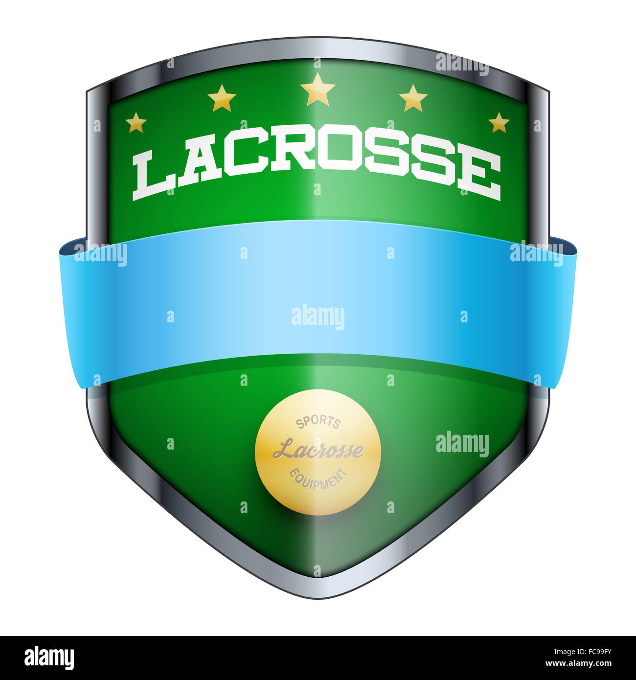 Lacrosse scudo badge. Foto Stock