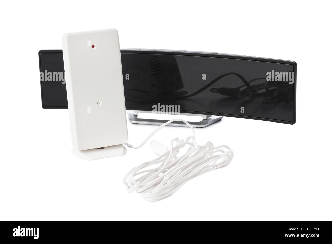 Orologio con stazione meteo Foto Stock