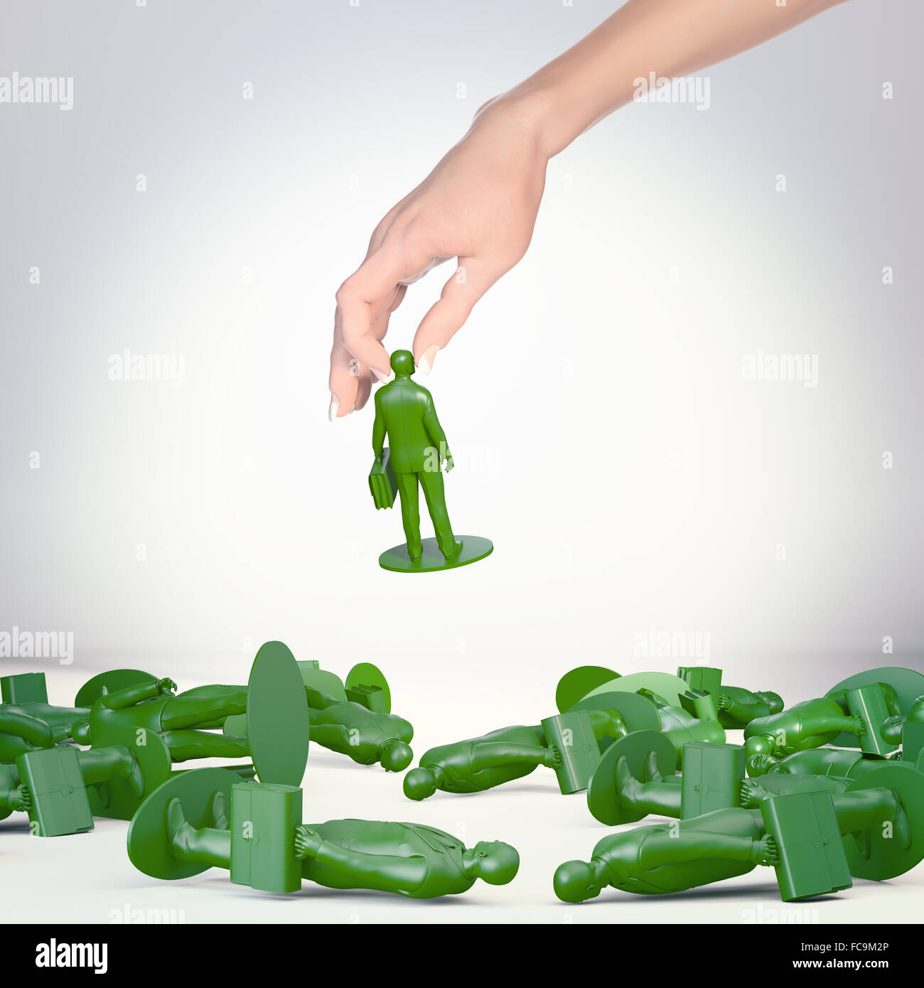 Imprenditore Toy figure - il successo e il concetto portante Foto Stock