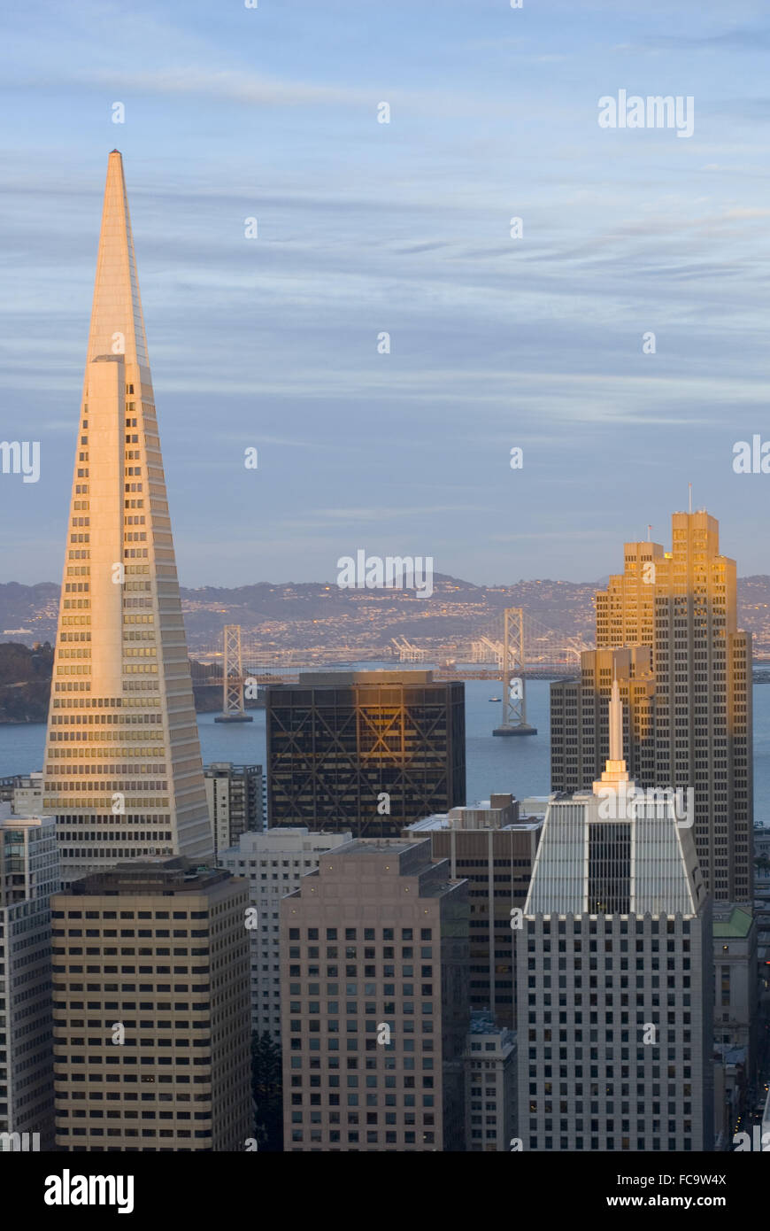 Sunset cityscape San Francisco Foto Stock