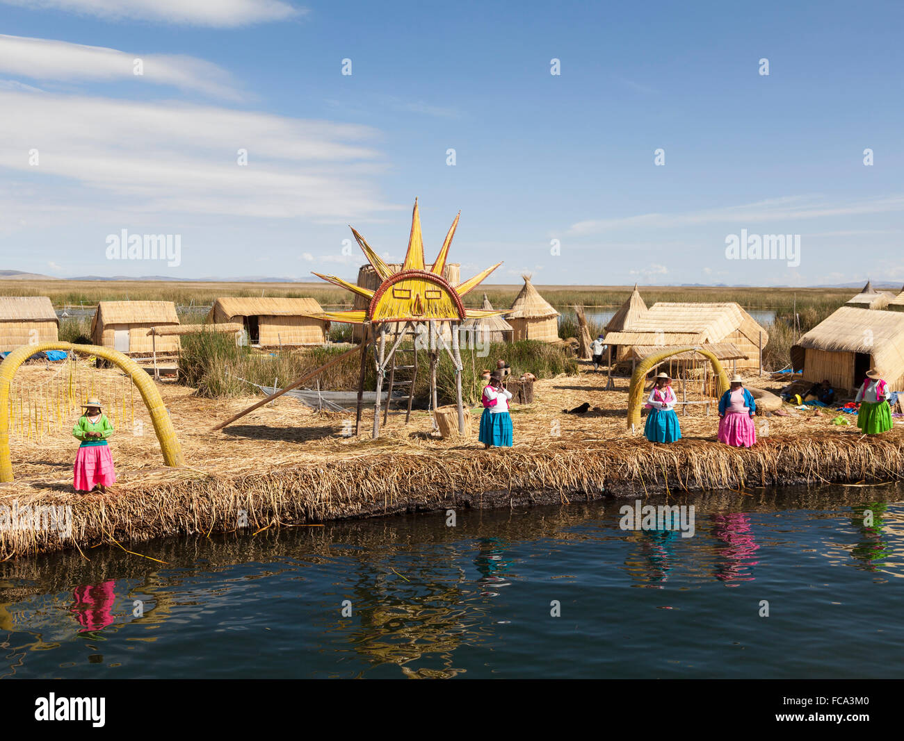 Isole Uros - Lago Titicaca Foto Stock