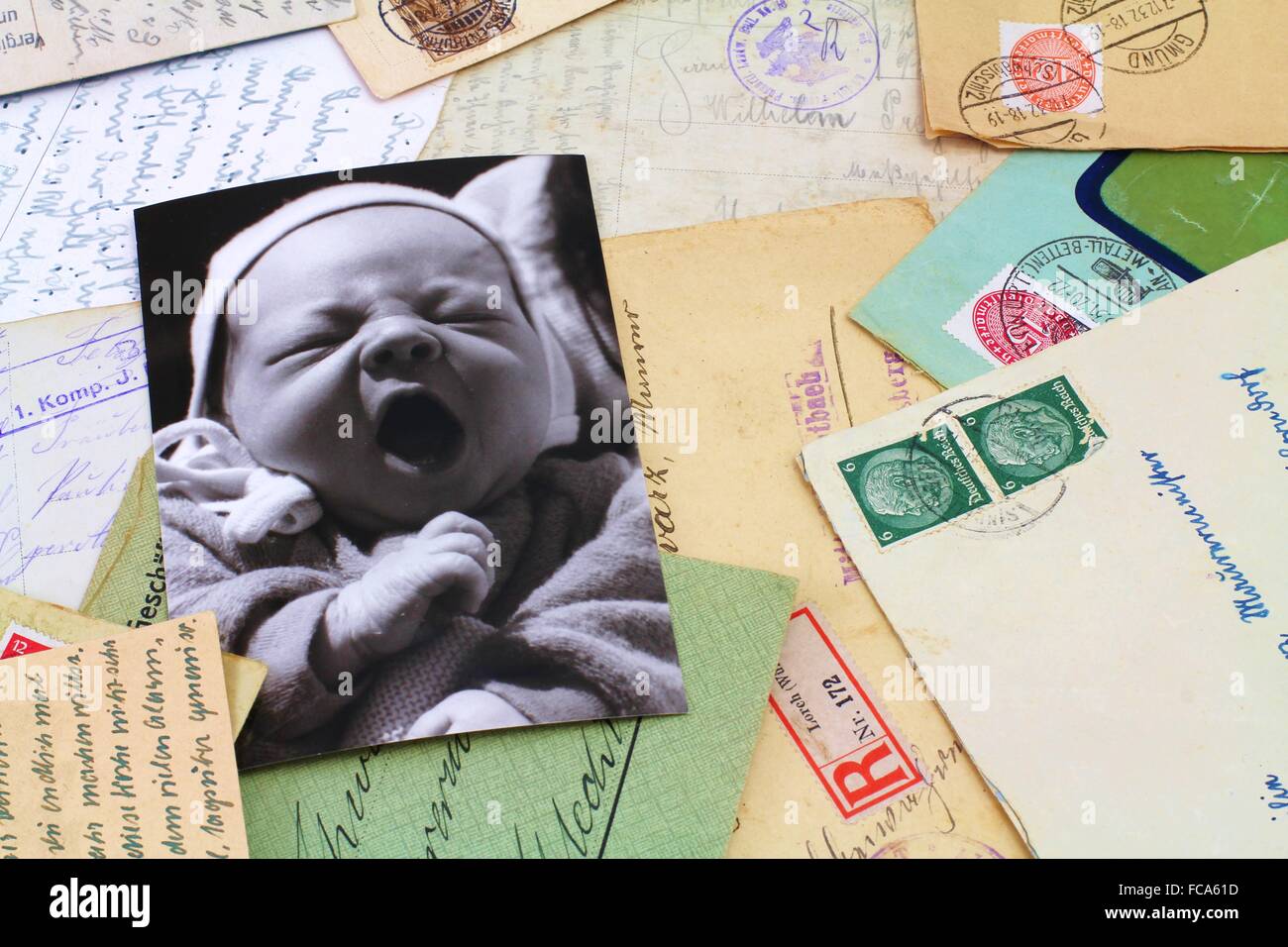 Lettera della famiglia Foto Stock