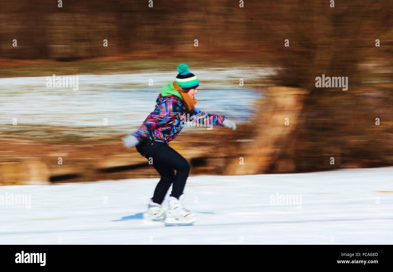 Ice skater Foto Stock