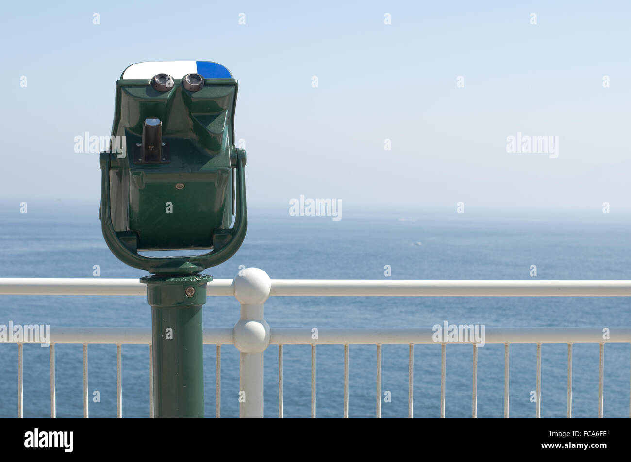 Verde telescopio turistica Foto Stock