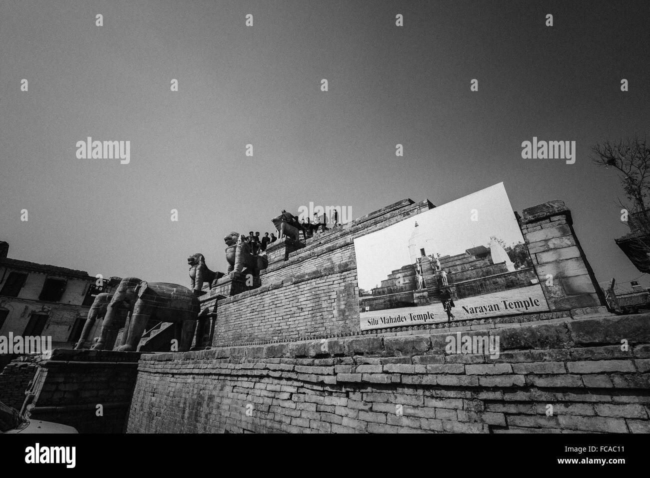 Il Nepal, Bhaktapur, un anno dopo il terremoto Foto Stock