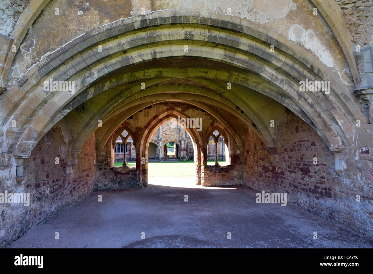 La Chapter House, Cleeve Abbey Foto Stock