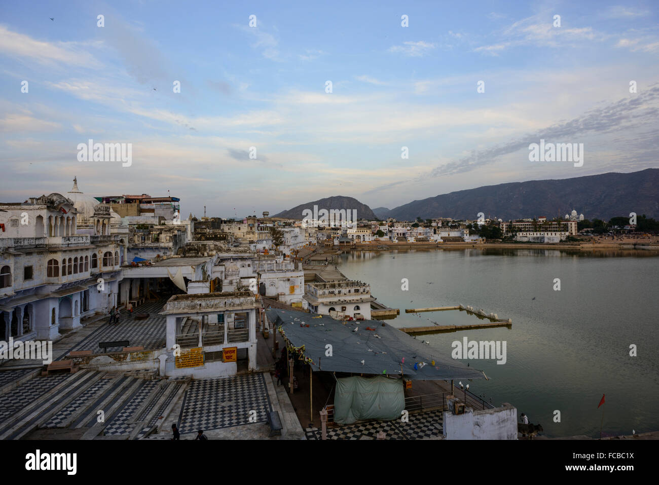 Vista di Pushkar Foto Stock