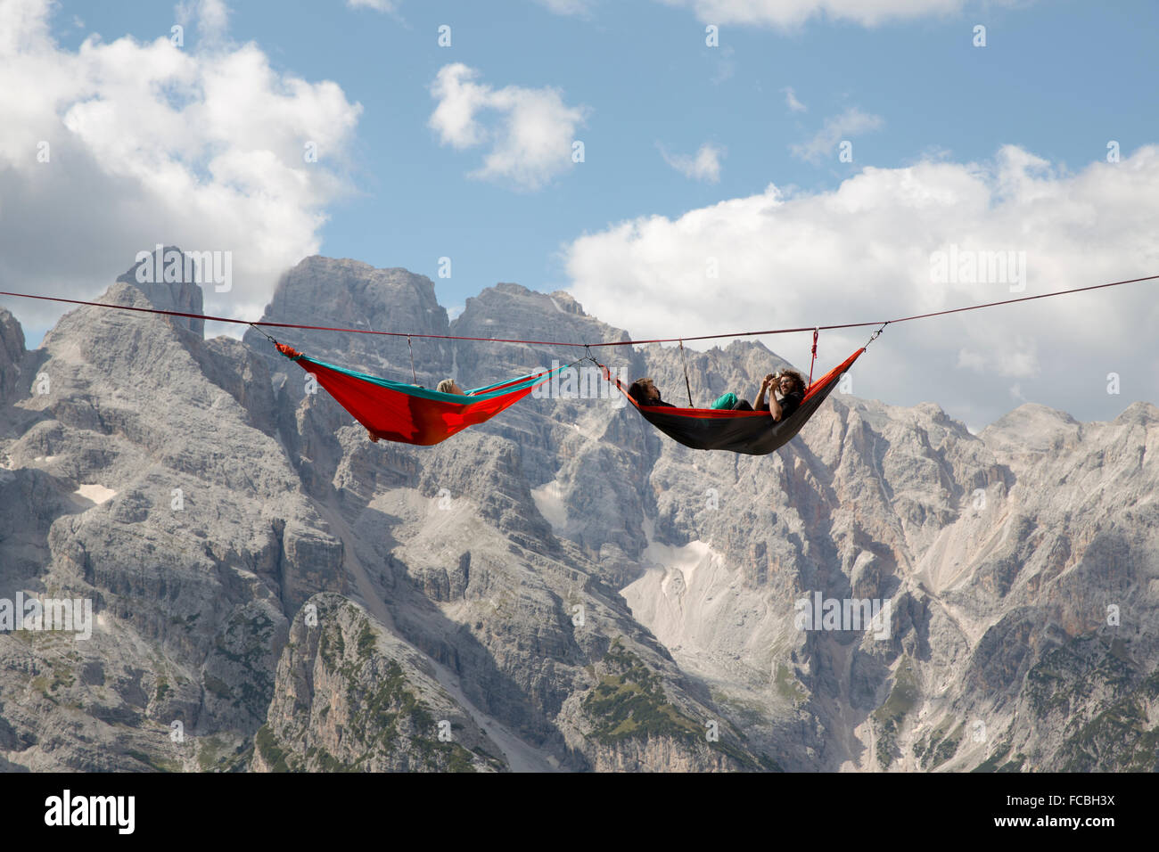 Monte Piana Amaca Azione 2014 Foto Stock