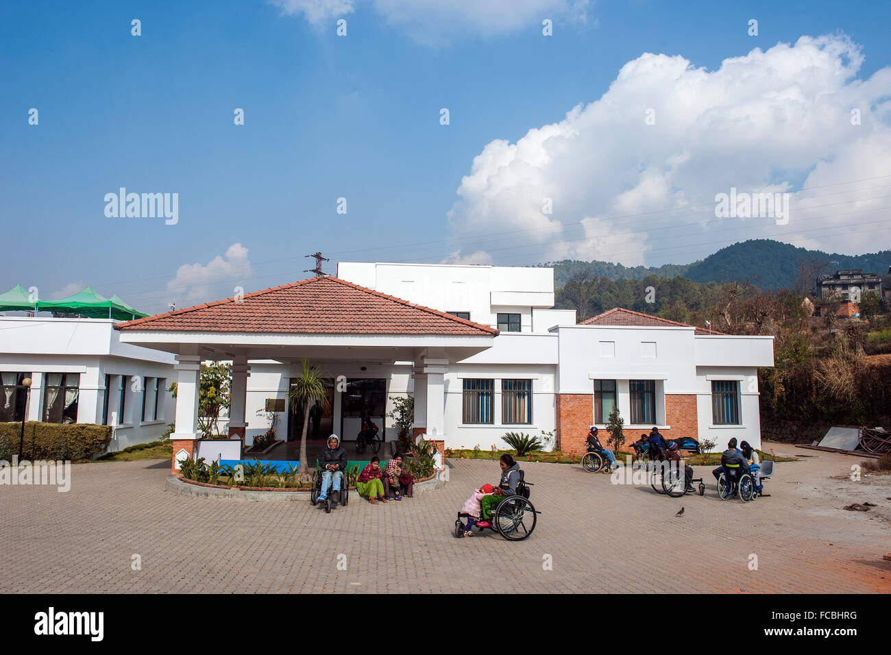 Il Nepal, Sangha, lesioni del midollo spinale il Centro di Riabilitazione Foto Stock