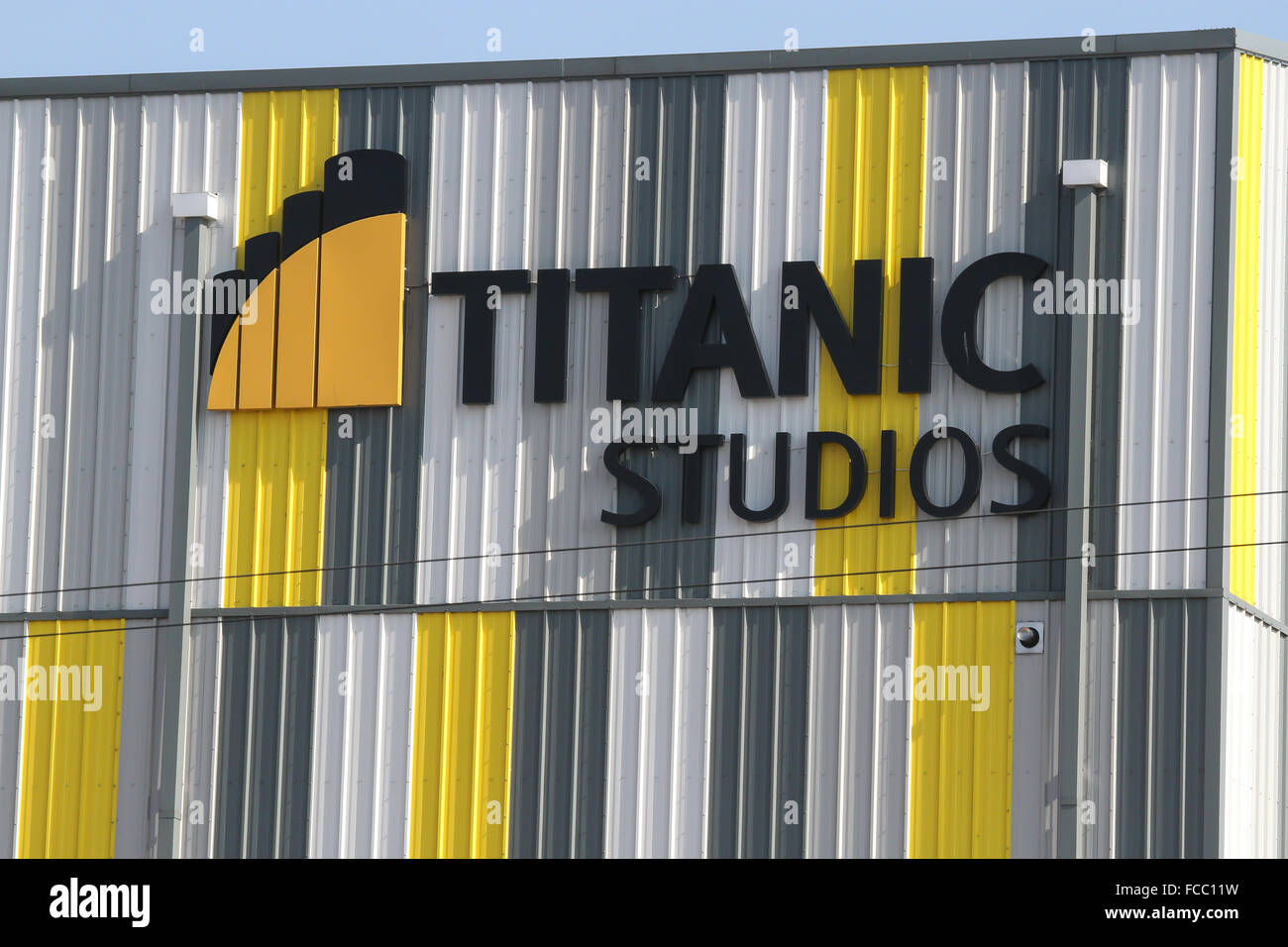 Titanic Studios Belfast. Solo per uso editoriale. Foto Stock