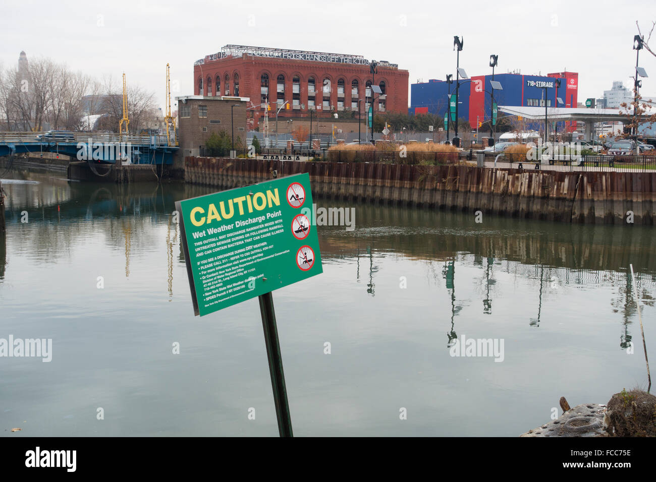 Terzo Ponte di strada sul Gowanus Canal Brooklyn New York Foto Stock