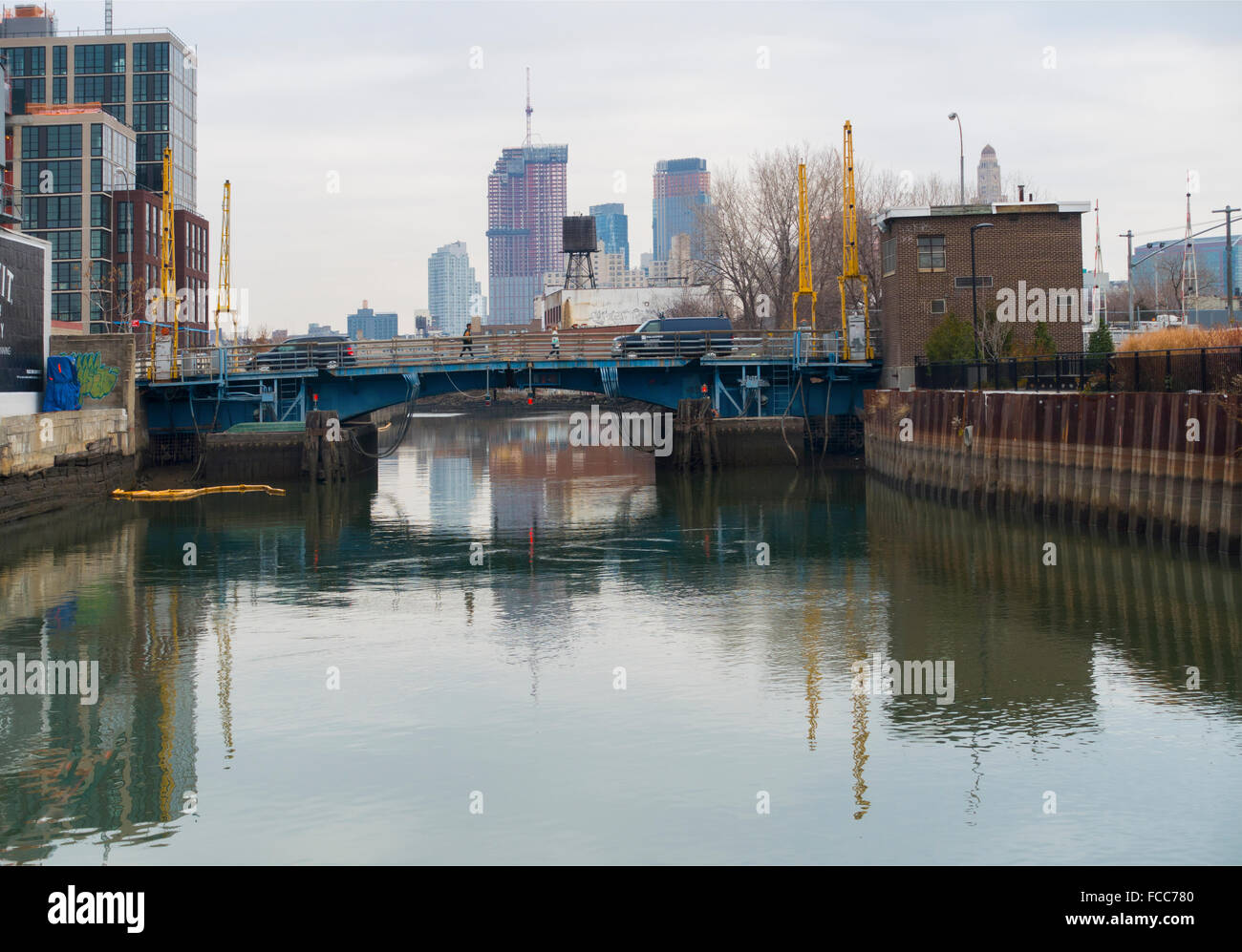 Terzo Ponte di strada sul Gowanus Canal Brooklyn New York Foto Stock