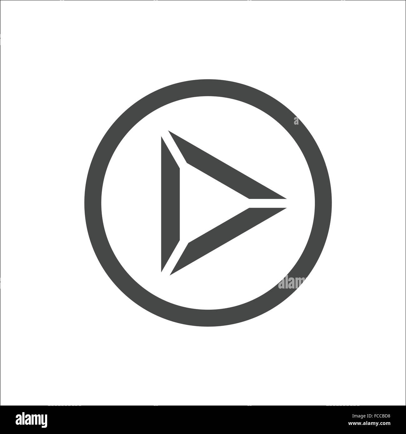 Tirangle icona Riproduci Illustrazione Vettoriale