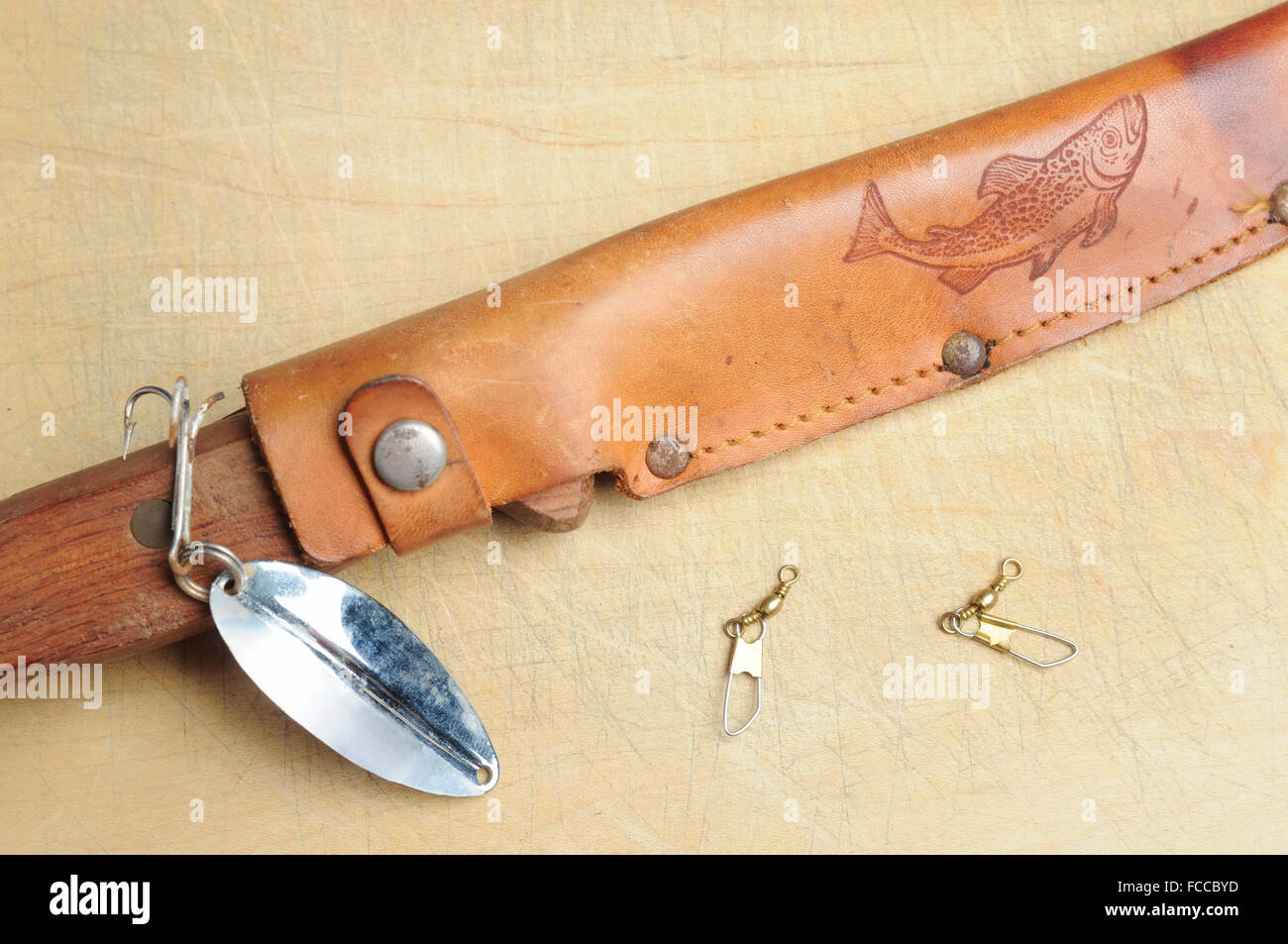 Esche Artificiali con sfondo bianco Foto Stock