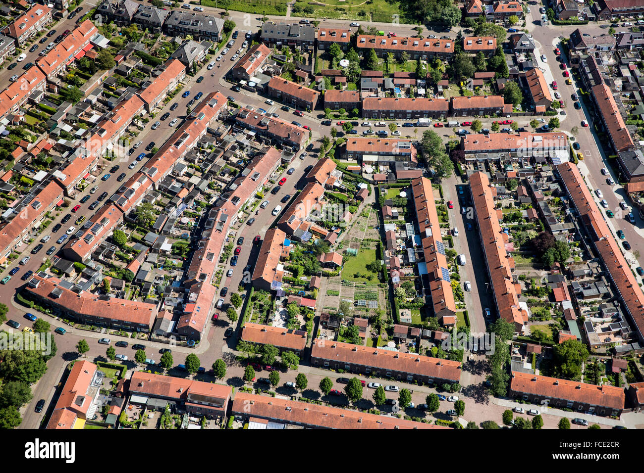 Paesi Bassi, Deventer, zona residenziale, antenna Foto Stock