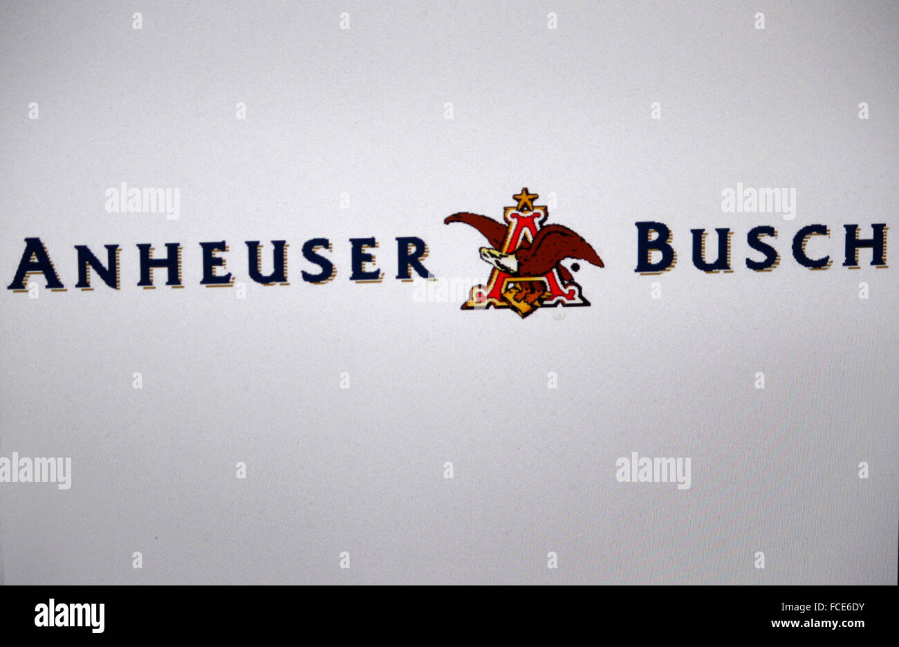 Markenname: 'Anheuser Busch', Berlino. Foto Stock