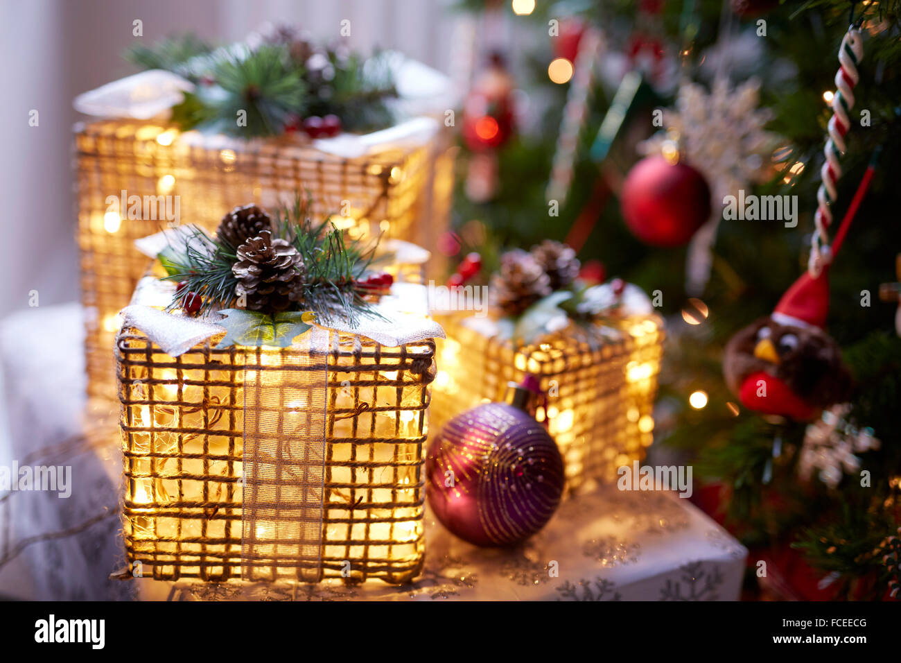 Le decorazioni di Natale Foto Stock