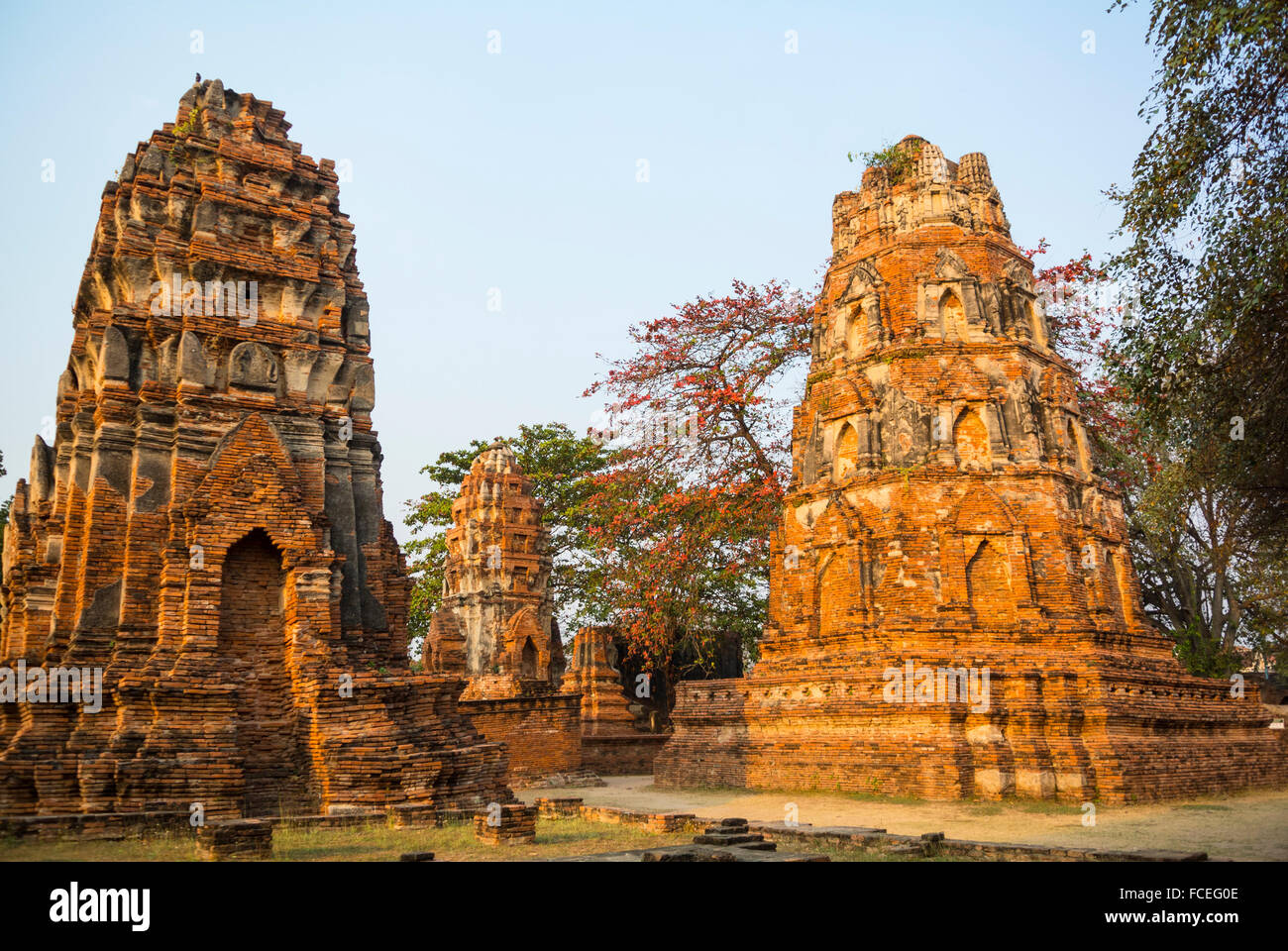 Il Wat Phra Mahathat Ayutthaya Thailandia Foto Stock