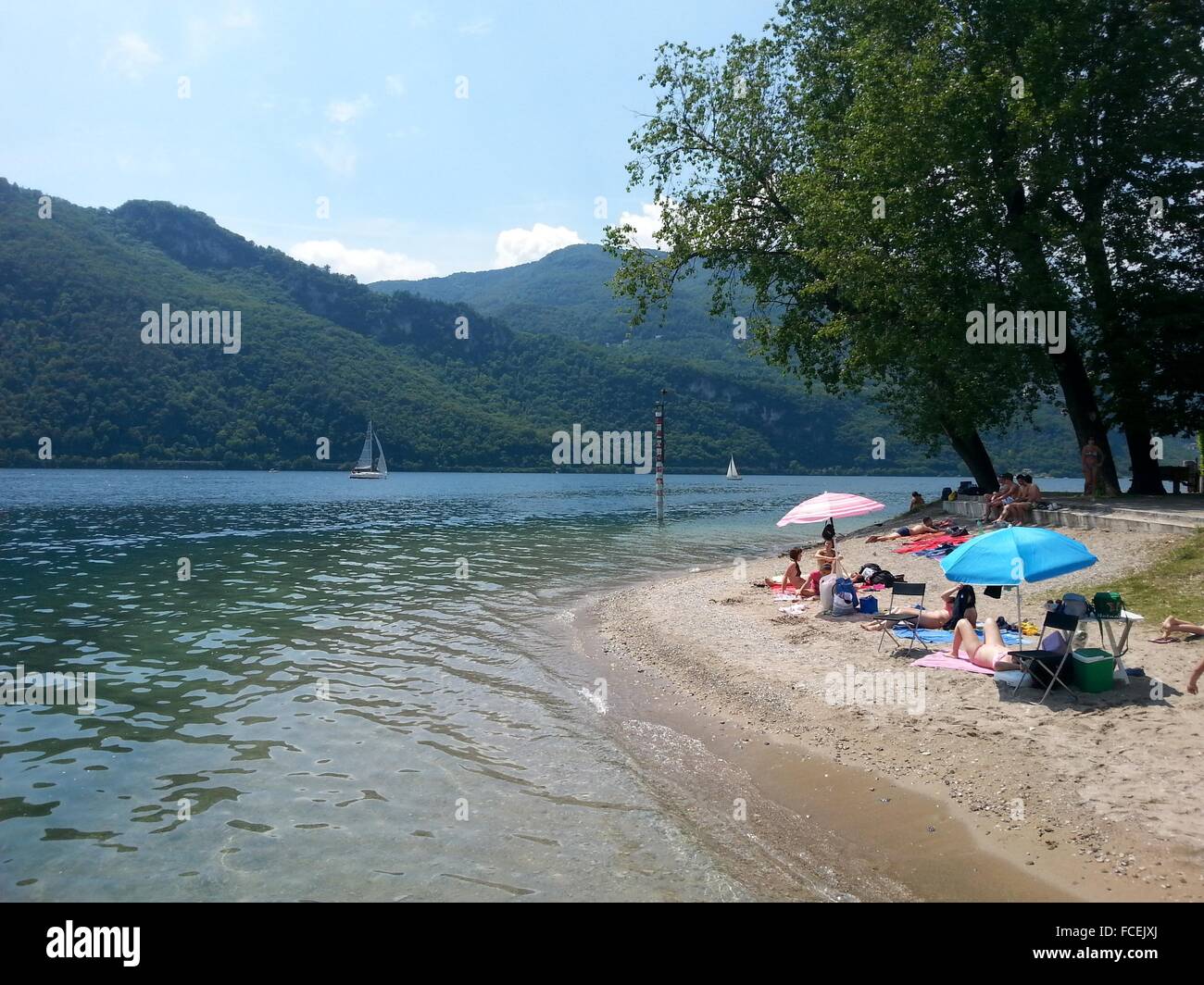 Litalia Lago Di Como Abbadia Lariana Località Estate