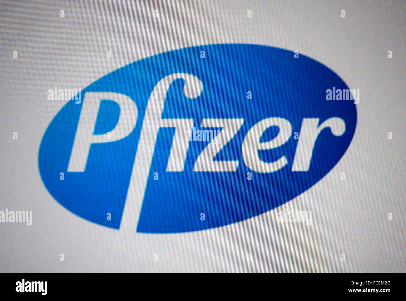 Markenname: "PFIZER', Berlino. Foto Stock