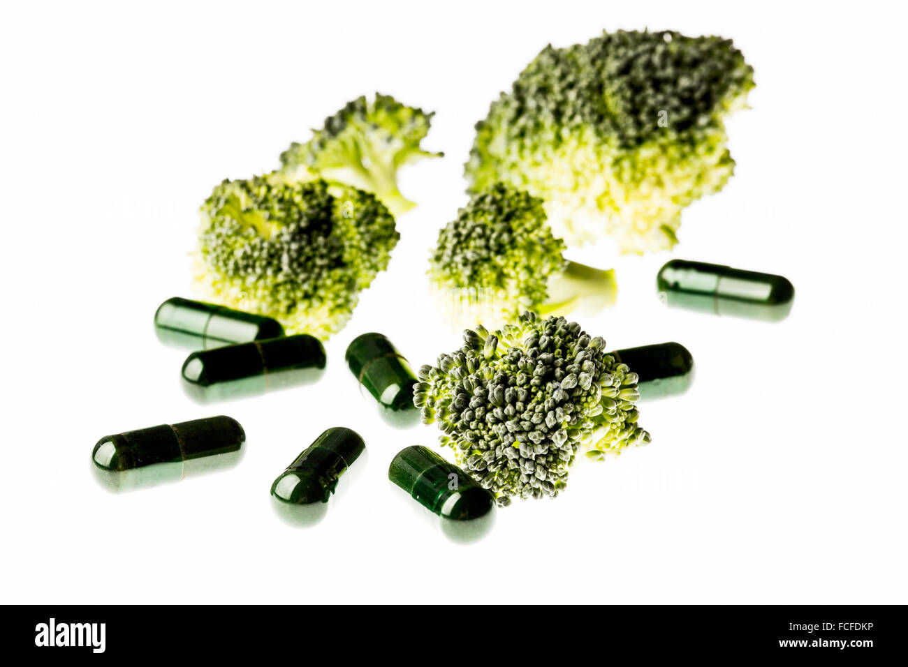 Le capsule di broccoli. Foto Stock