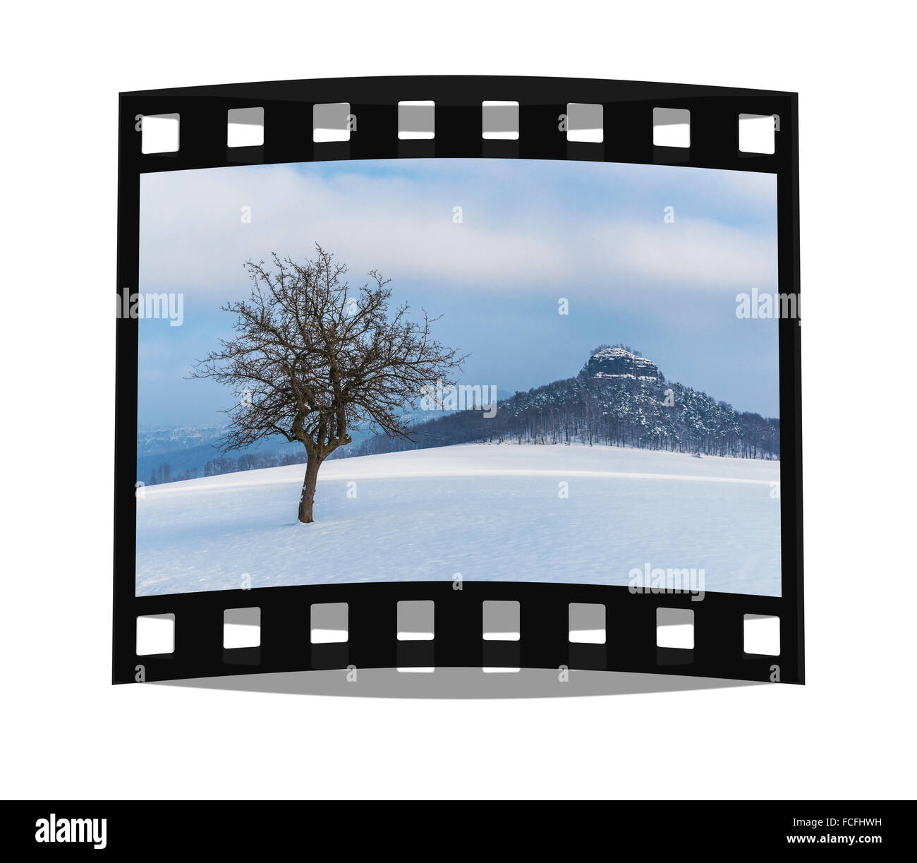 La Roccia Zirkelstein, Reinhardtsdorf Schoena, Svizzera Sassone vicino a Dresda in Sassonia, Germania, Europa Foto Stock