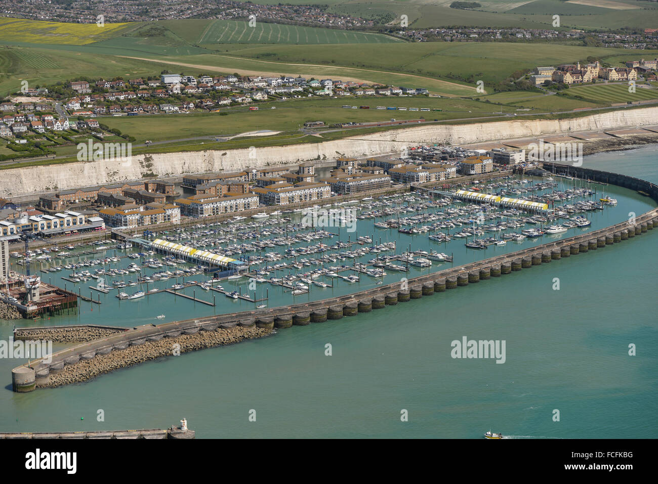 Una veduta aerea di Brighton Marina in East Sussex Foto Stock
