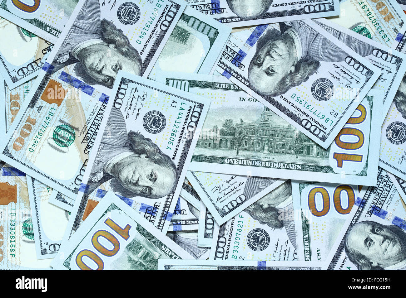 Cumulo di dollari US close-up Foto Stock