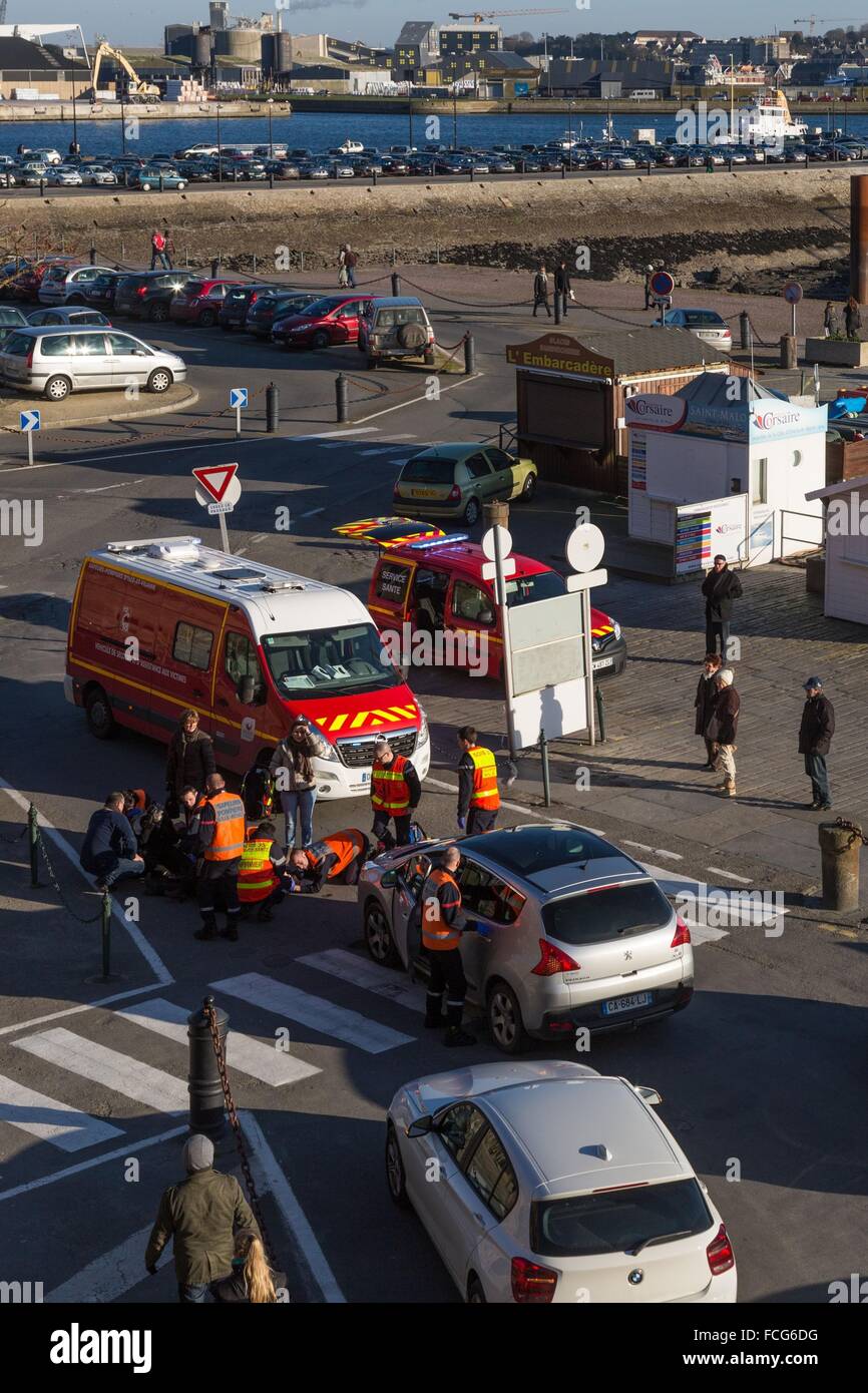 SAINT-MALO, (35) Ille et Vilaine Bretagna, Francia Foto Stock