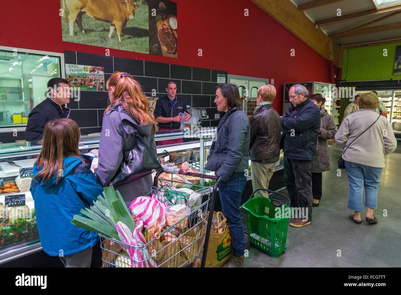 BIENVENUE A LA FERME, prodotti della fattoria e tradizionalmente preparato cibi, Caen, (14) Calvados, Bassa Normandia Francia Foto Stock