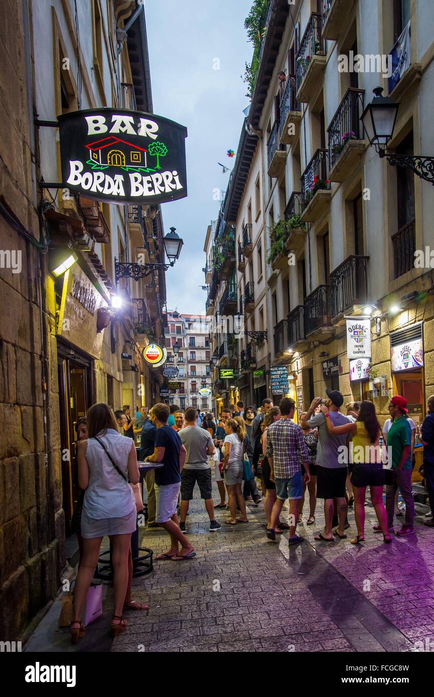 San Sebastiano, DONOSTIA, 2016 CAPITALE EUROPEA DELLA CULTURA, Paesi Baschi Foto Stock