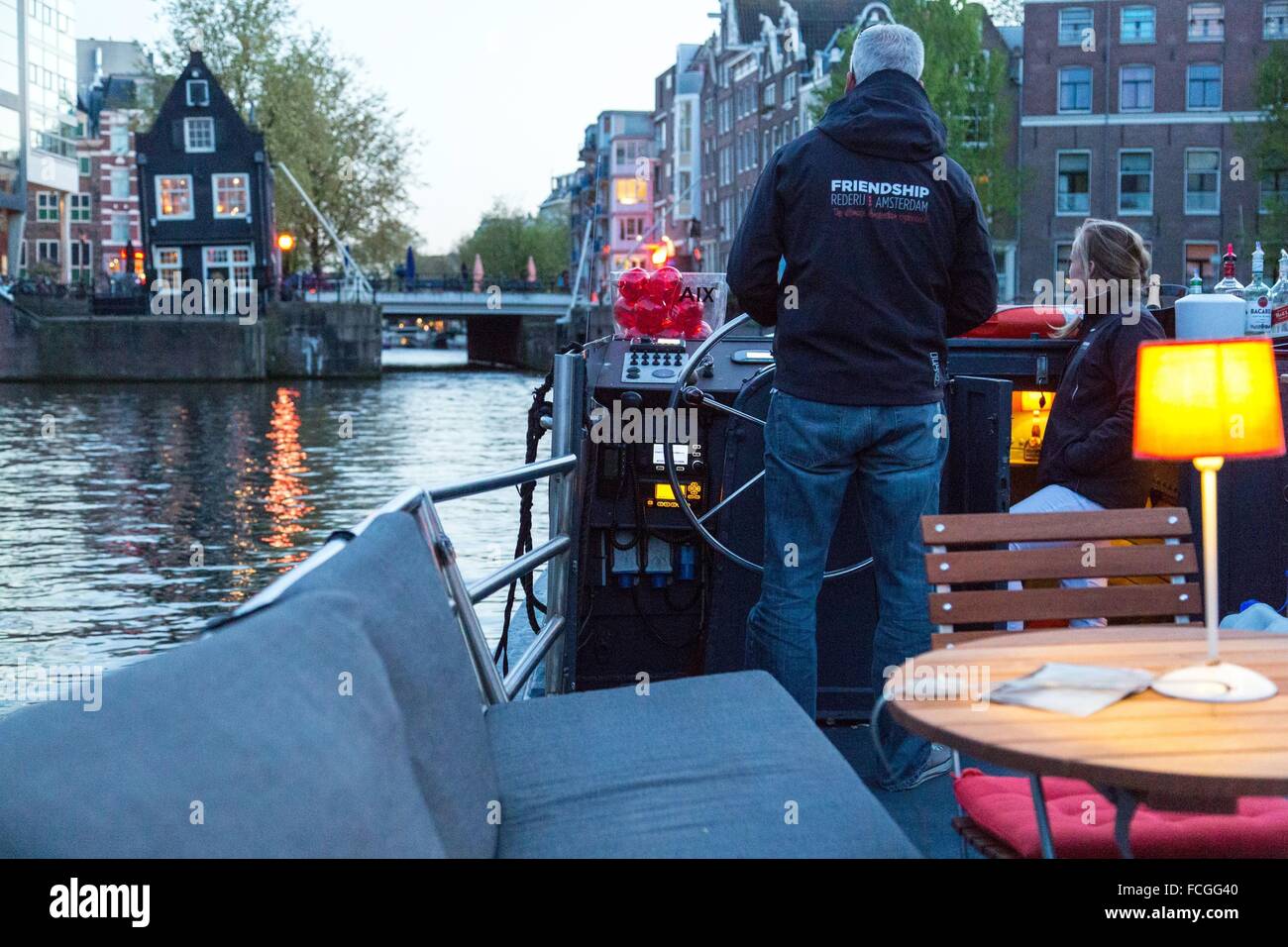 Città di Amsterdam, la capitale dei Paesi Bassi Foto Stock