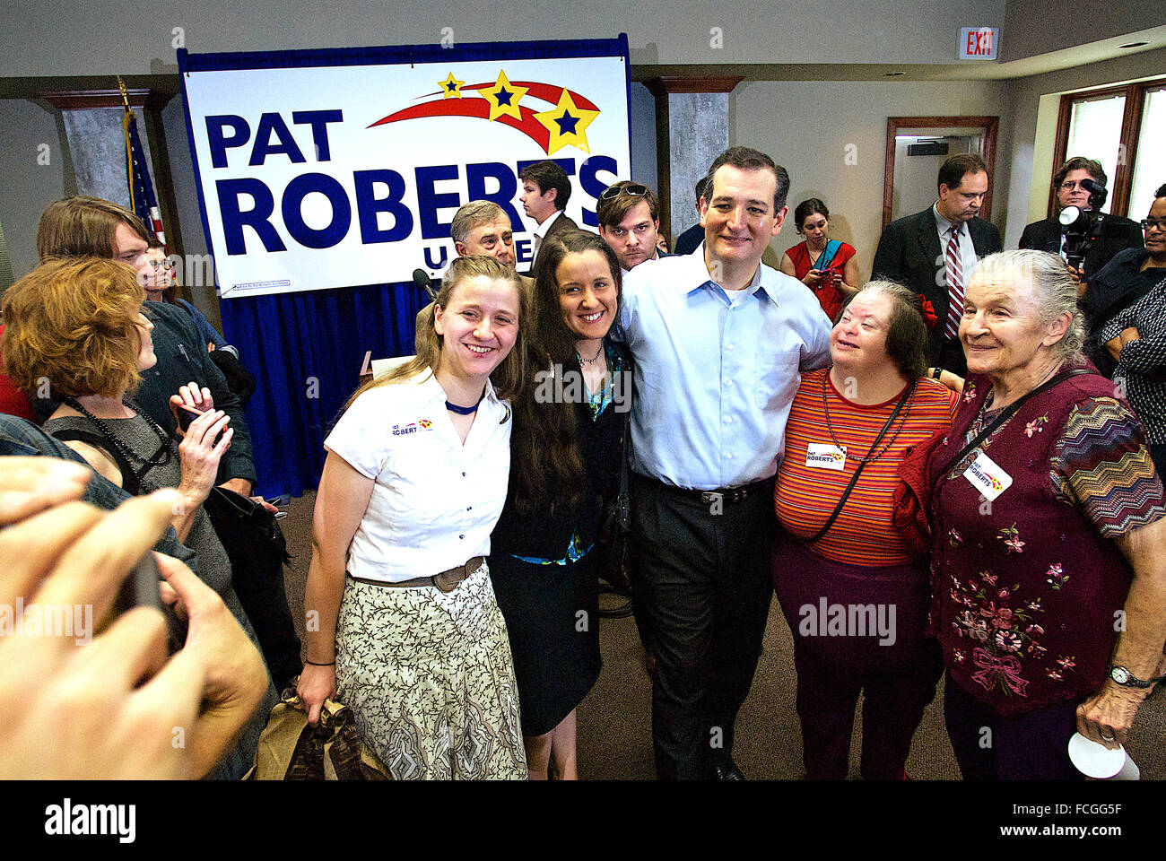 Wichita, Kansas, Stati Uniti d'America, 9 ottobre 2014 Texas il senatore Ted Cruz presso Senator Pat Roberts Campaign Rally Credito: Mark Reinstein Foto Stock