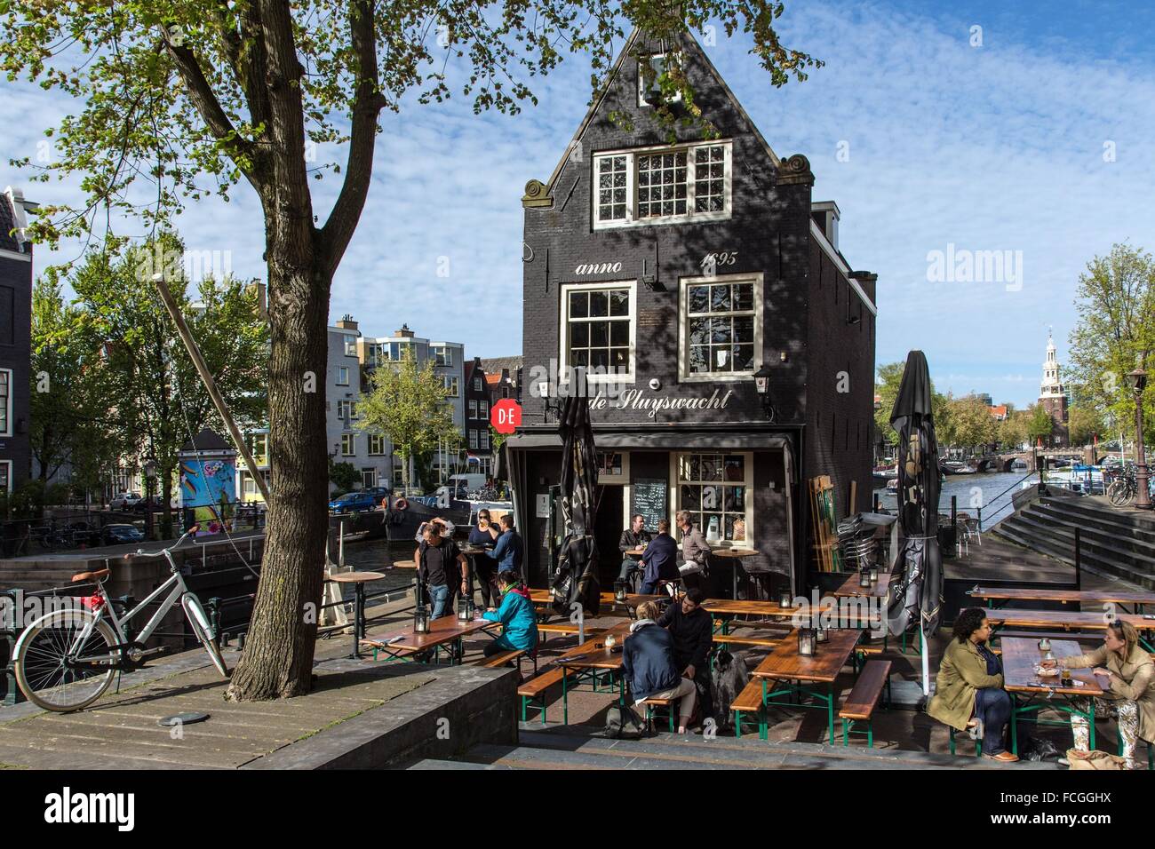 Città di Amsterdam, la capitale dei Paesi Bassi Foto Stock