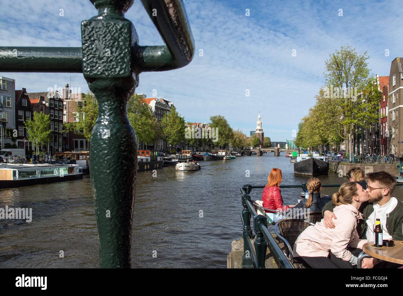 Città di Amsterdam, la capitale dei Paesi Bassi Foto Stock