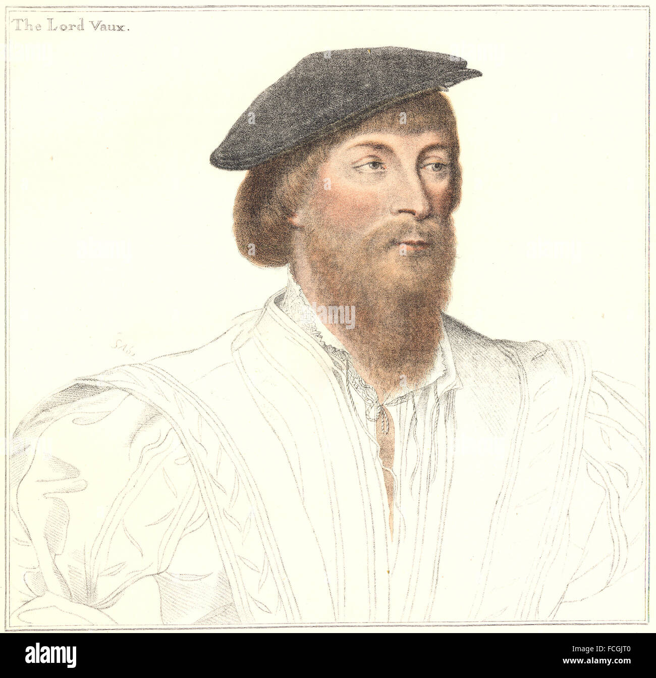 HOLBEIN-Henry VIII CORTE: Thomas, Signore Vaux di Harwedon (Bartolozzi) , 1884 Foto Stock