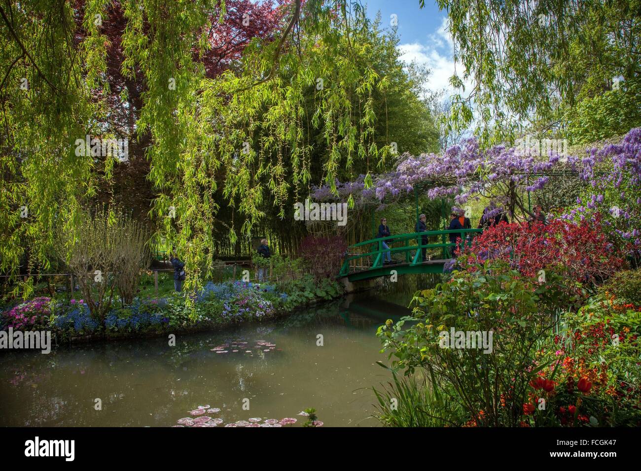 Il Claude Monet il giardino, Giverny, Normandia, Francia Foto Stock