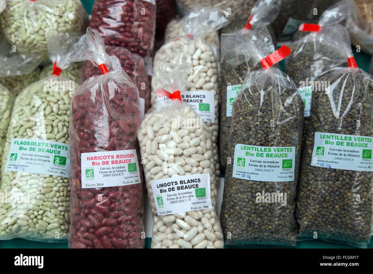 Prodotti della terra, vero cibo di qualità, Francia Foto Stock