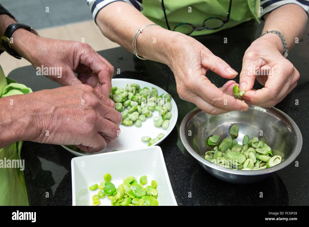 Laboratorio di cucina con lo chef stella Michelin Laurent clemente, CHARTRES, EURE-ET-LOIR (28), centro, Francia Foto Stock