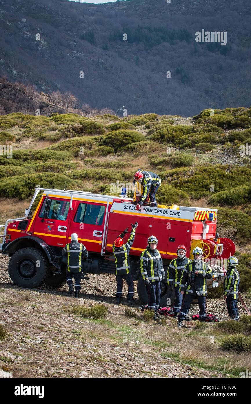 CCF, FOREST FIRE AUTOCISTERNA Foto Stock