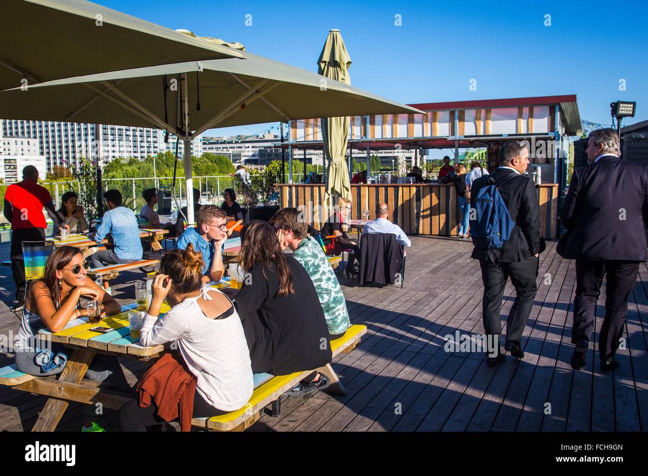 Luna tetto, bar, CITE DE LA MODE ET DU DESIGN Foto Stock