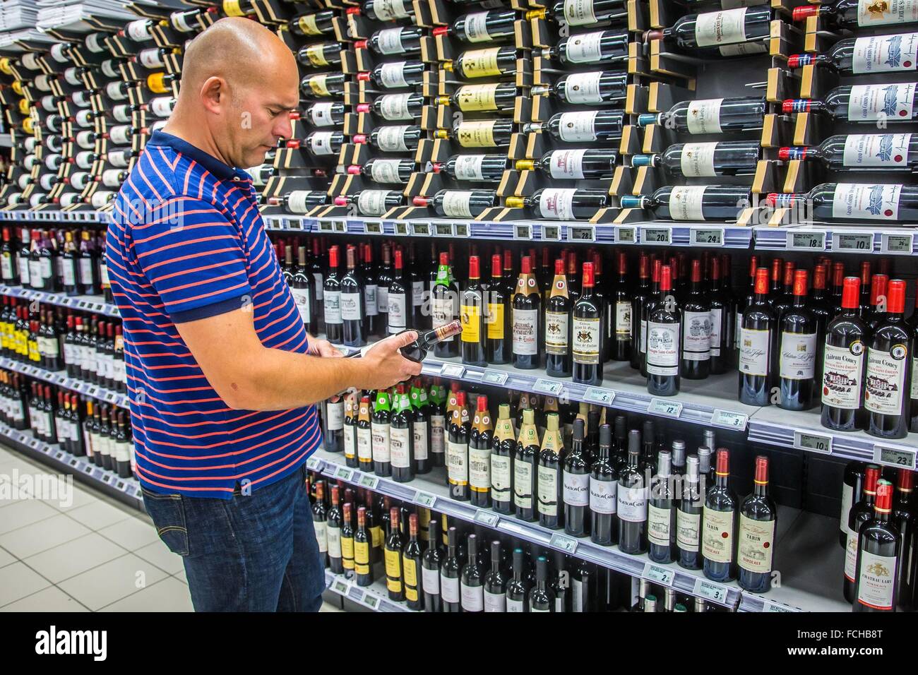 Illustrazione DEL CONSUMO DEI CONSUMATORI IN FRANCIA Foto Stock