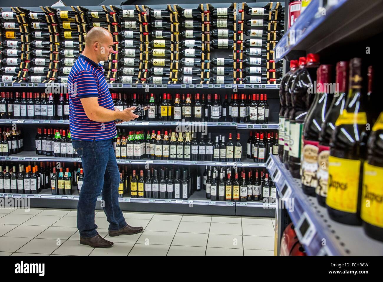 Illustrazione DEL CONSUMO DEI CONSUMATORI IN FRANCIA Foto Stock
