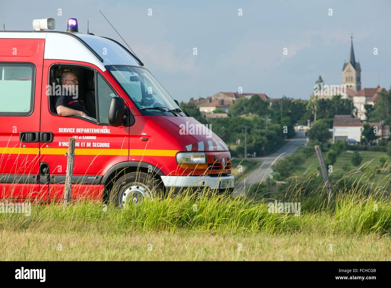 Servizi di emergenza CENTRO DI PRAYSSAS, (47) Lot-et-Garonne, Francia Foto Stock