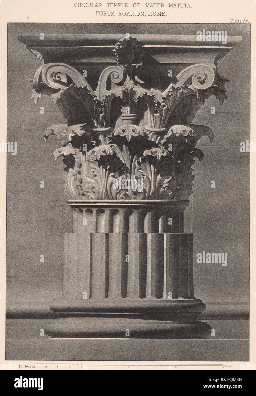 Architettura classica: Circolare tempio della Mater Matuta Foro Boario, Roma 1902 Foto Stock